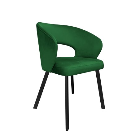 Krzesło tapicerowane AURA na czarnej nodze PROFIL MG25 do jadalni salonu