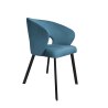 Krzesło tapicerowane AURA na czarnej nodze PROFIL MG33 do jadalni salonu