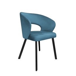 Krzesło tapicerowane AURA na czarnej nodze PROFIL MG33 do jadalni salonu