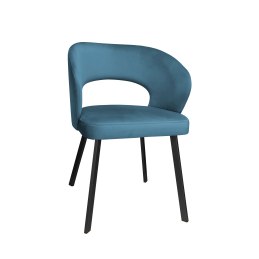 Krzesło tapicerowane AURA na czarnej nodze PROFIL MG33 do jadalni salonu