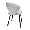Krzesło AURA welurowe MG39 jasny szary na czarnej nodze