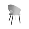 Krzesło AURA welurowe MG39 jasny szary na czarnej nodze