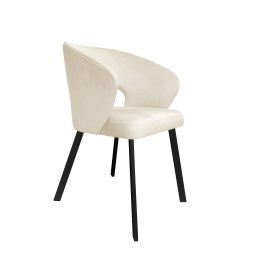 Krzesło tapicerowane AURA na czarnej nodze PROFIL MG50 do jadalni salonu