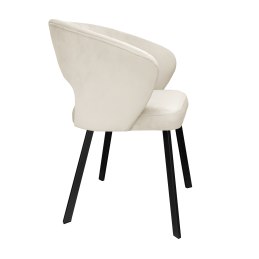 Krzesło tapicerowane AURA na czarnej nodze PROFIL MG50 do jadalni salonu