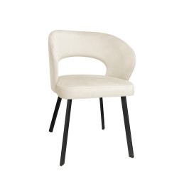 Krzesło tapicerowane AURA na czarnej nodze PROFIL MG50 do jadalni salonu