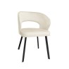 Krzesło tapicerowane AURA na czarnej nodze PROFIL MG50 do jadalni salonu