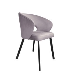 Krzesło tapicerowane AURA na czarnej nodze PROFIL MG55 do jadalni salonu