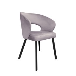 Krzesło tapicerowane AURA na czarnej nodze PROFIL MG55 do jadalni salonu