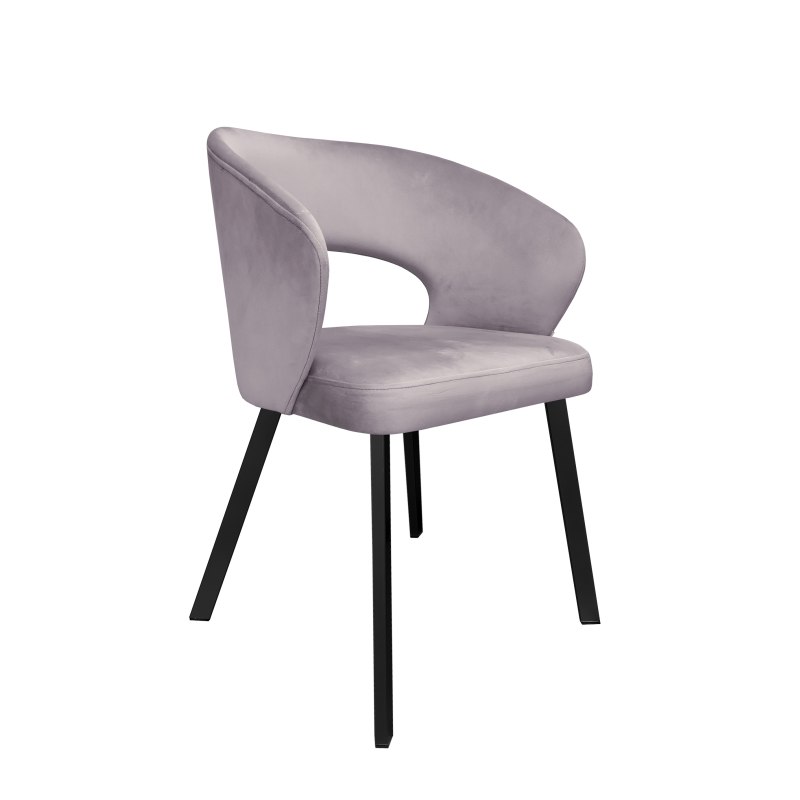 Krzesło tapicerowane AURA na czarnej nodze PROFIL MG55 do jadalni salonu