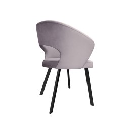 Krzesło tapicerowane AURA na czarnej nodze PROFIL MG55 do jadalni salonu