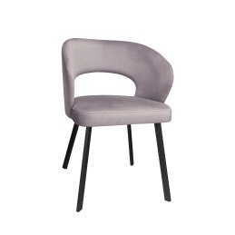 Krzesło tapicerowane AURA na czarnej nodze PROFIL MG55 do jadalni salonu