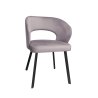 Krzesło tapicerowane AURA na czarnej nodze PROFIL MG55 do jadalni salonu