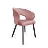 Krzesło tapicerowane AURA na czarnej nodze PROFIL MG58 do jadalni salonu