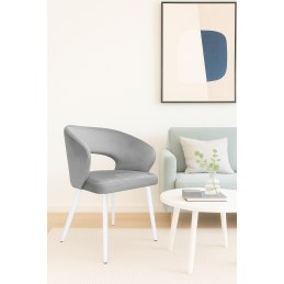 Krzesło tapicerowane AURA MG17 na białej nodze