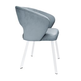 Krzesło tapicerowane AURA na białej nodze PROFIL BL06 do jadalni salonu