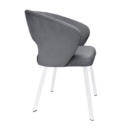 Krzesło tapicerowane AURA na białej nodze PROFIL BL14 do jadalni salonu