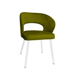 Krzesło tapicerowane AURA na białej nodze PROFIL BL75 do jadalni salonu