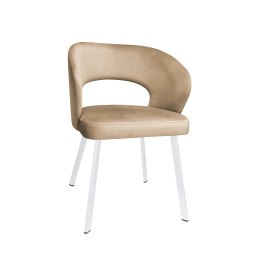 Krzesło tapicerowane AURA na białej nodze PROFIL MG06 do jadalni salonu