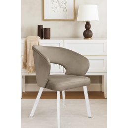 Krzesło tapicerowane AURA na białej nodze PROFIL MG09 do jadalni salonu