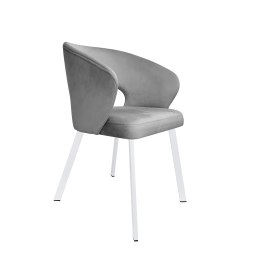 Krzesło tapicerowane AURA na białej nodze PROFIL MG17 do jadalni salonu