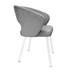 Krzesło tapicerowane AURA na białej nodze PROFIL MG17 do jadalni salonu