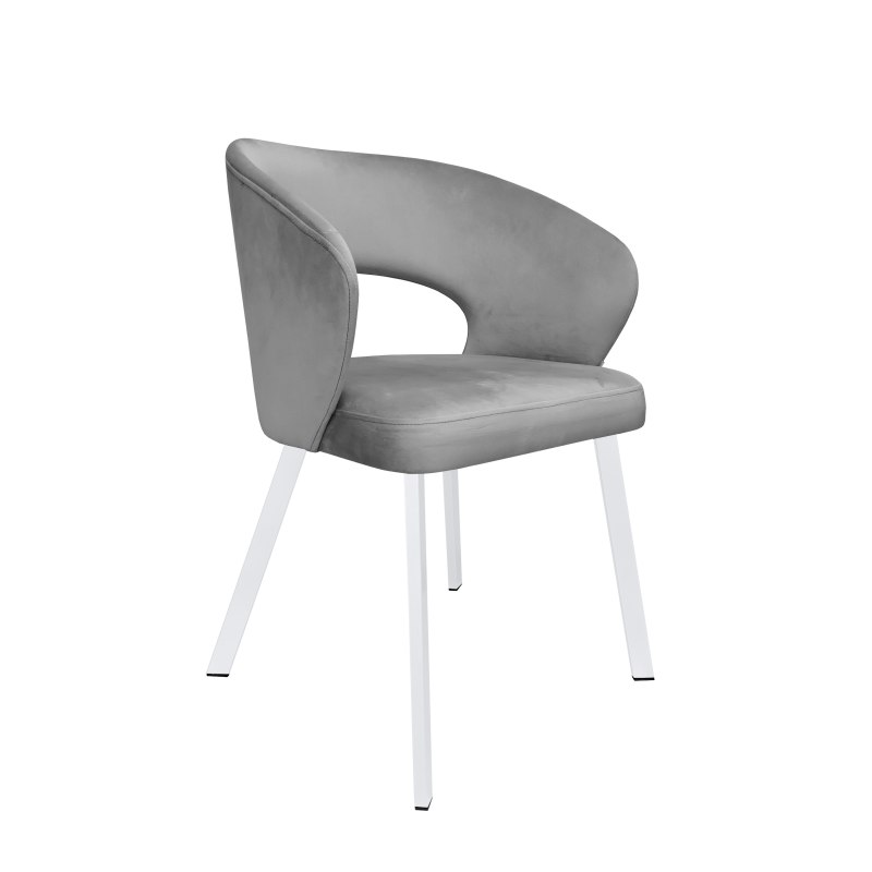 Krzesło tapicerowane AURA na białej nodze PROFIL MG17 do jadalni salonu