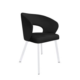 Krzesło tapicerowane AURA na białej nodze PROFIL MG19 do jadalni salonu