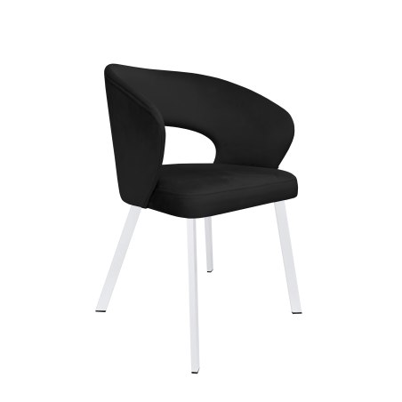 Krzesło tapicerowane AURA na białej nodze PROFIL MG19 do jadalni salonu