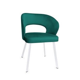 Krzesło tapicerowane AURA na białej nodze PROFIL MG20 do jadalni salonu