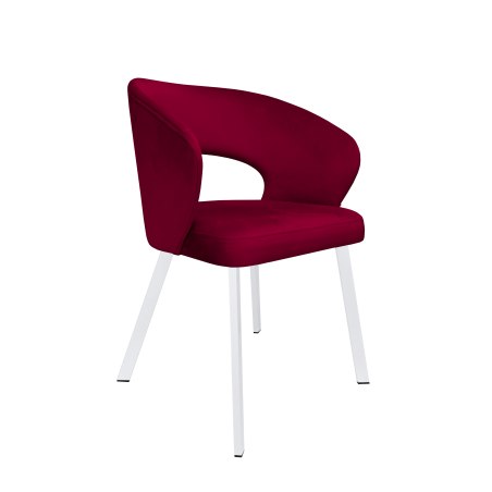 Krzesło tapicerowane AURA na białej nodze PROFIL MG31 do jadalni salonu