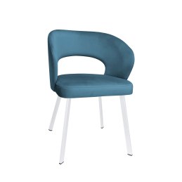 Krzesło tapicerowane AURA na białej nodze PROFIL MG33 do jadalni salonu