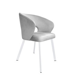 Krzesło tapicerowane AURA na białej nodze PROFIL MG39 do jadalni salonu