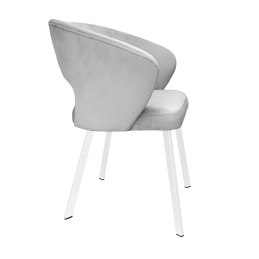 Krzesło tapicerowane AURA na białej nodze PROFIL MG39 do jadalni salonu