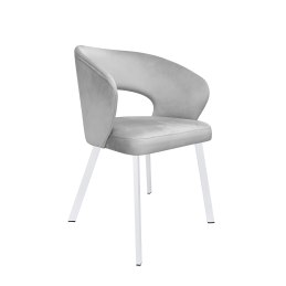 Krzesło tapicerowane AURA na białej nodze PROFIL MG39 do jadalni salonu