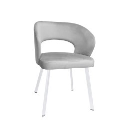 Krzesło tapicerowane AURA na białej nodze PROFIL MG39 do jadalni salonu