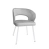 Krzesło tapicerowane AURA na białej nodze PROFIL MG39 do jadalni salonu