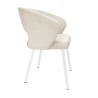 Krzesło tapicerowane AURA na białej nodze PROFIL MG50 do jadalni salonu