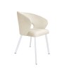 Krzesło tapicerowane AURA na białej nodze PROFIL MG50 do jadalni salonu