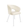 Krzesło tapicerowane AURA na białej nodze PROFIL MG50 do jadalni salonu