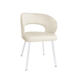 Krzesło tapicerowane AURA na białej nodze PROFIL MG50 do jadalni salonu