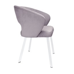 Krzesło tapicerowane AURA na białej nodze PROFIL MG55 do jadalni salonu