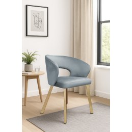 Krzesło tapicerowane AURA nogi złote PROFIL BL06 do jadalni