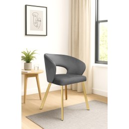 Krzesło tapicerowane AURA nogi złote PROFIL BL14 do jadalni