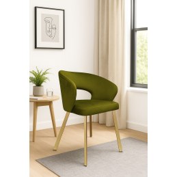 Krzesło tapicerowane AURA nogi złote PROFIL BL75 do jadalni