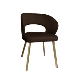 Krzesło tapicerowane AURA nogi złote PROFIL MG05 do jadalni