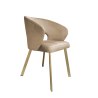 Krzesło tapicerowane AURA nogi złote PROFIL MG06 do jadalni