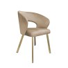 Krzesło tapicerowane AURA nogi złote PROFIL MG06 do jadalni