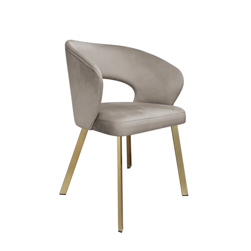 Krzesło tapicerowane AURA nogi złote PROFIL MG09 do jadalni