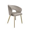 Krzesło tapicerowane AURA nogi złote PROFIL MG09 do jadalni