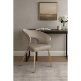 Krzesło tapicerowane AURA nogi złote PROFIL MG09 do jadalni